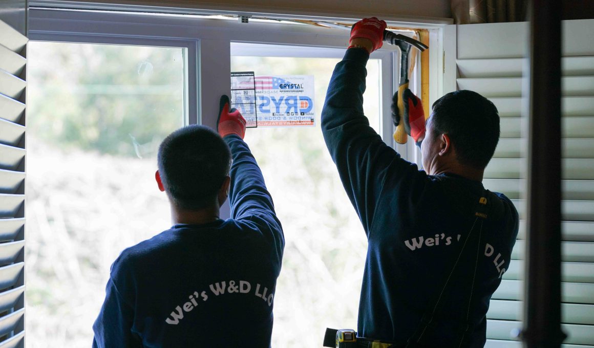 Professional window replacement installation in Maryland by Wei’s W&D LLC