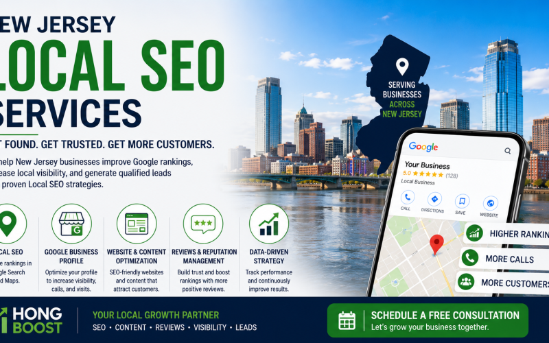 New Jersey Local SEO Services featuring Google Business Profile, local search optimization, and business growth